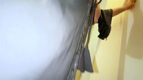 lebanese hot girl clean my room & i see her hanging boobs with puffy nipple & start masturbation