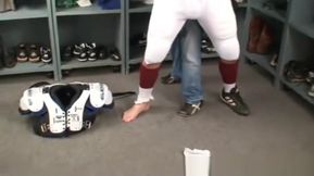 Football player bound gagged and stripped