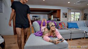 Cheating Gamer Distracted by Big Cock