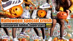 Halloween Special Pumpkin Crush Sexygirl crushes a very hard trample nylons Adidas Superstars Crush Video