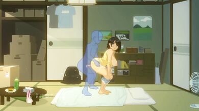 Having quick sex in the bedroom until she milks her boyfriend - summer life