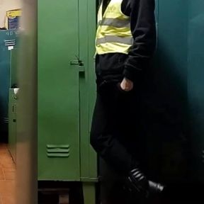 Security Guard in Locker Room