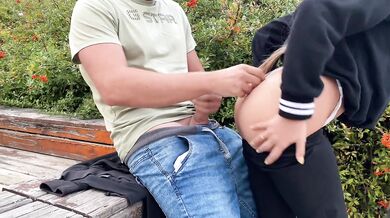 Public ASS fuck with Stranger in backyard of the hotel