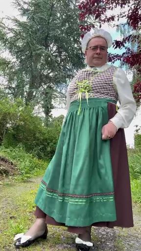 In a maid outfit, Austrian style, for a day