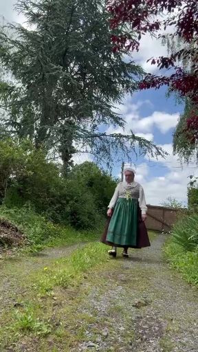 In a maid outfit, Austrian style, for a day