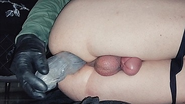 Prostate massage and cumshot