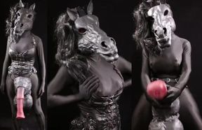 Trans Horse Futa Crushes Mega Tits Jerks Horse Cock Cum Flood