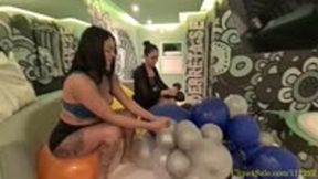 Safira & Nicole Clean Up Old Balloons - Little Mass Nail Pop