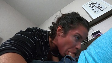 Dumb wife - deepthroat swallow