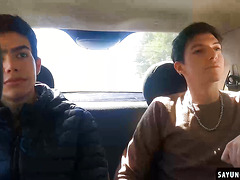 Dylan Segundo and Tonny Elliot share a hot cock ride in the backseat