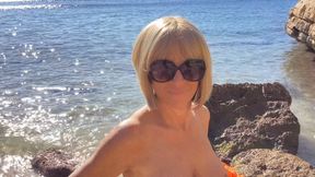 “Buoyant, Bare, and Loving it!” Inflatable fun!