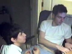 Swallow twink friend's cum