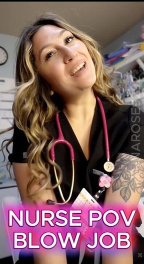 3 min POV Nurse Luna wants to leave work early and I ask if its ok if I leave but you are not to keen about it, so I offer you a blow job! 🧤😈🩺🥵🔥