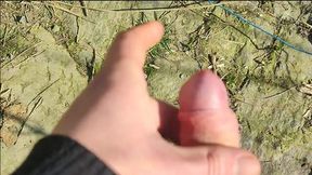 Jerk and pee in the garden