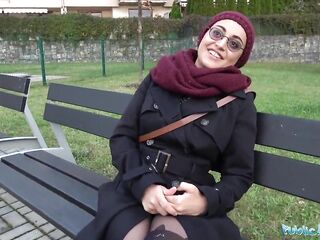 Public Agent Afghan beauty pays to screw a big weenie