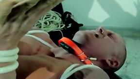 ”Twink dude Beau Sinclair endures shock collar with ass pumping invasion while tightly b”