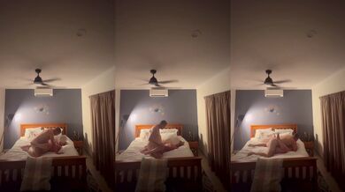 Step Daddy FUCKS ME on Moms Bed while she is Away! His HUGE COCK Pumped So Much Cum Into Me!