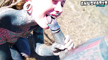 Outdoor Beach POV Blowjob – Sloppy by the Waves