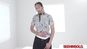 joey panama s raven dreadlocks shake as he handles his black cock!