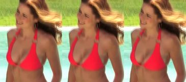 Bikini Celebrity Jenna Fischer Redhead Swimming Pool Tits
