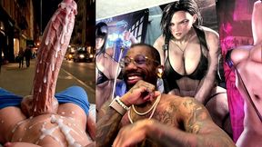 huge fucking transgender bwc cumming thicc fucking loads in public, ai generated