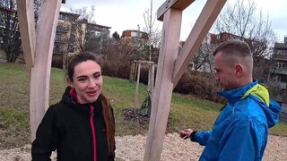 Amateur athlete cheating on her man with a true stranger