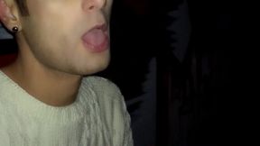 Craziness?! Twink Cum of Used Condom Under a Bridge