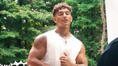Danny Fantasy & Kenzo Alvarez get their asses pounded in the Renaissance tent by a hot stud