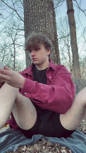 Frat Boy Busts a Load in his New Toy (In Public)