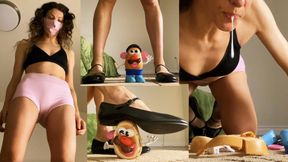 Destroying M. Potato Head & spitting on him!