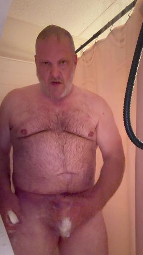 Stroking in the shower