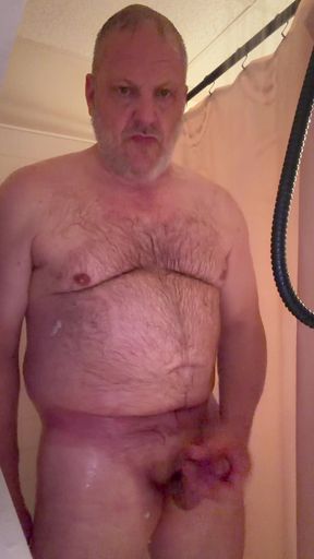Stroking in the shower