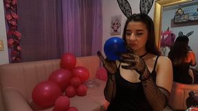 A VERY NAUGHTY RABBIT WITH A BALLOON