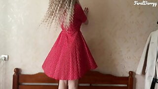 "White ass in a red dress loves anal. FeralBerryy "