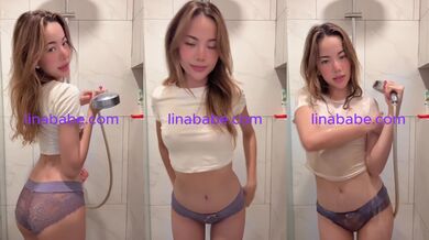Naked Amateur Thai Stripping In Shower With Her Curvy Big Ass