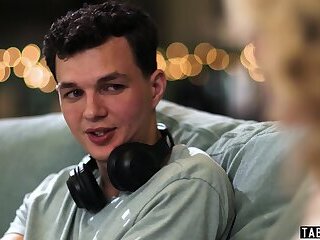 Blonde MILF stepmother Rachael Cavalli cant resist her stepsons huge dick