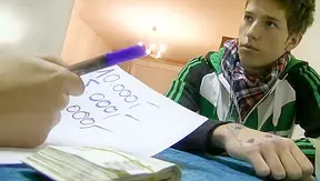 Skinny Twink Takes On His Filthy Debt With Desperate Blowjob Action – DebtDandy