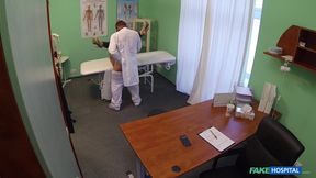 Fake Hospital - Horny British Tourist Meets a Doctor Indoors & Takes a Massive Facial POV
