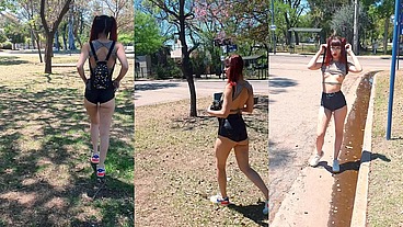 Paseando desnuda por Cordoba.