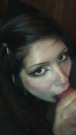 Goth Girl with Horns Gets Fucked Hard &amp; Covered in Cum - Full 12 Min