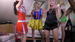 Hot Amateur Teens Costume Party with Rabbit Girl, Cheerleader Big Asses