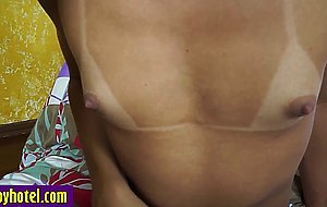 Perverted big cock guy fingering and fucked shemales Gaby Ferrari tight ass