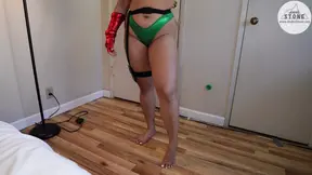 Thick Asian GF Jasmine Teaa dressed as Cammy from Street Fighter gives deepthroat and rides cock