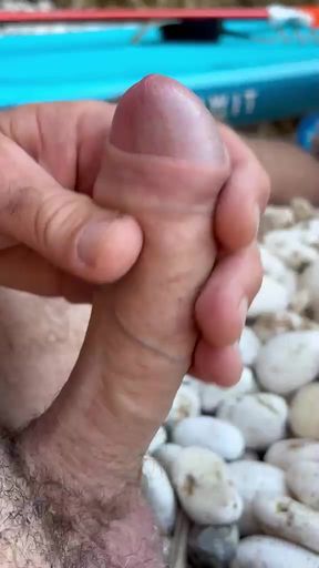 Public beach cock flash