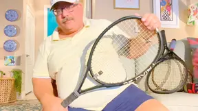 Tennis Daddy has biggest handsfree at end! Incredible