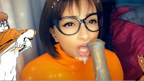 Velma Swallows Monster Cock and Takes a Creamy Load - Scooby Doo Porn