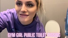 Gym Girl Public Toilet Pissing