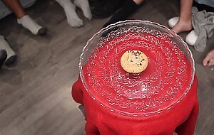 A GROUP OF HORNY GUYS CUM ON A COOKIE AND THE LOSER HAS TO EAT IT!!!