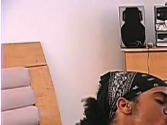 Black boys Troy and Tone have gay sex on the bed before cumming together