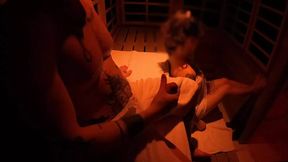 Catch Masturbating Sauna Stranger Sucks&#x7136;&#x540E;FucksMyDick